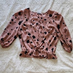 Pink Floral Blouse